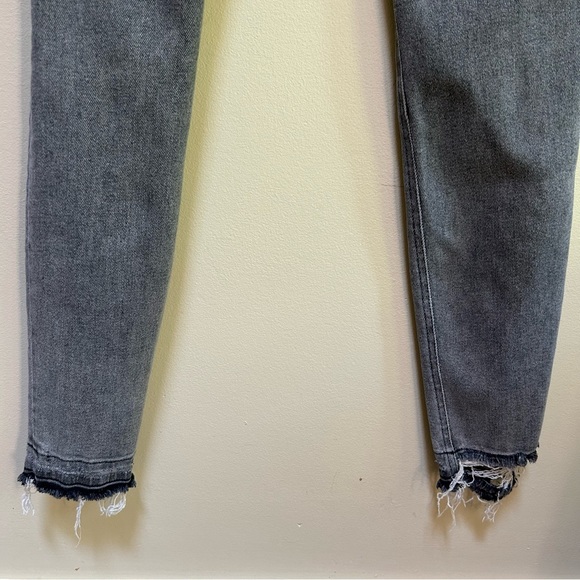 Current/Elliott ~Women’s Ultra High Waist Skinny Jeans Gray Fade Out Destroy 27 - Picture 8 of 16
